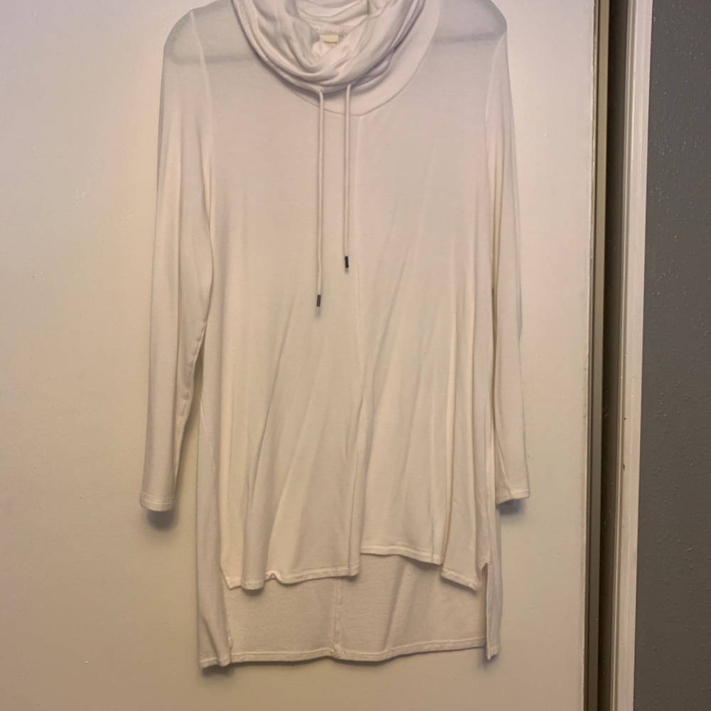 White Cowl Neck Sweater